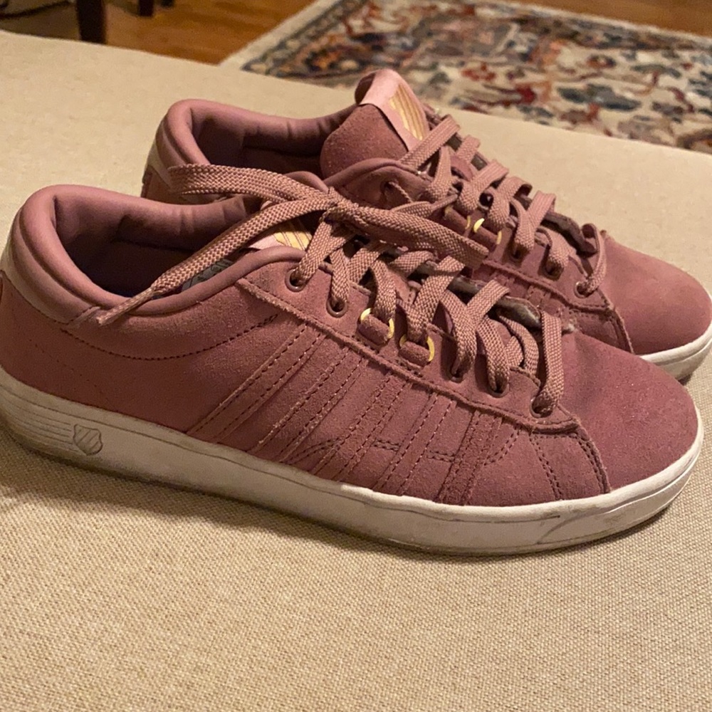 Mauve pink K Swiss with glitter